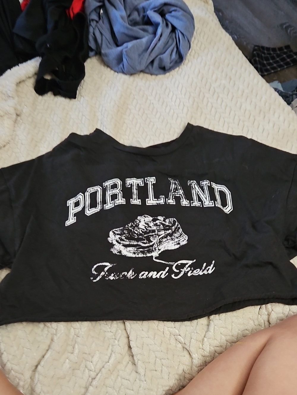 Portland Track and Field Kids Black Graphic Tee
